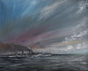 Moltke enters skagerrak battle 1916, 2014 by Vincent Alexander Booth